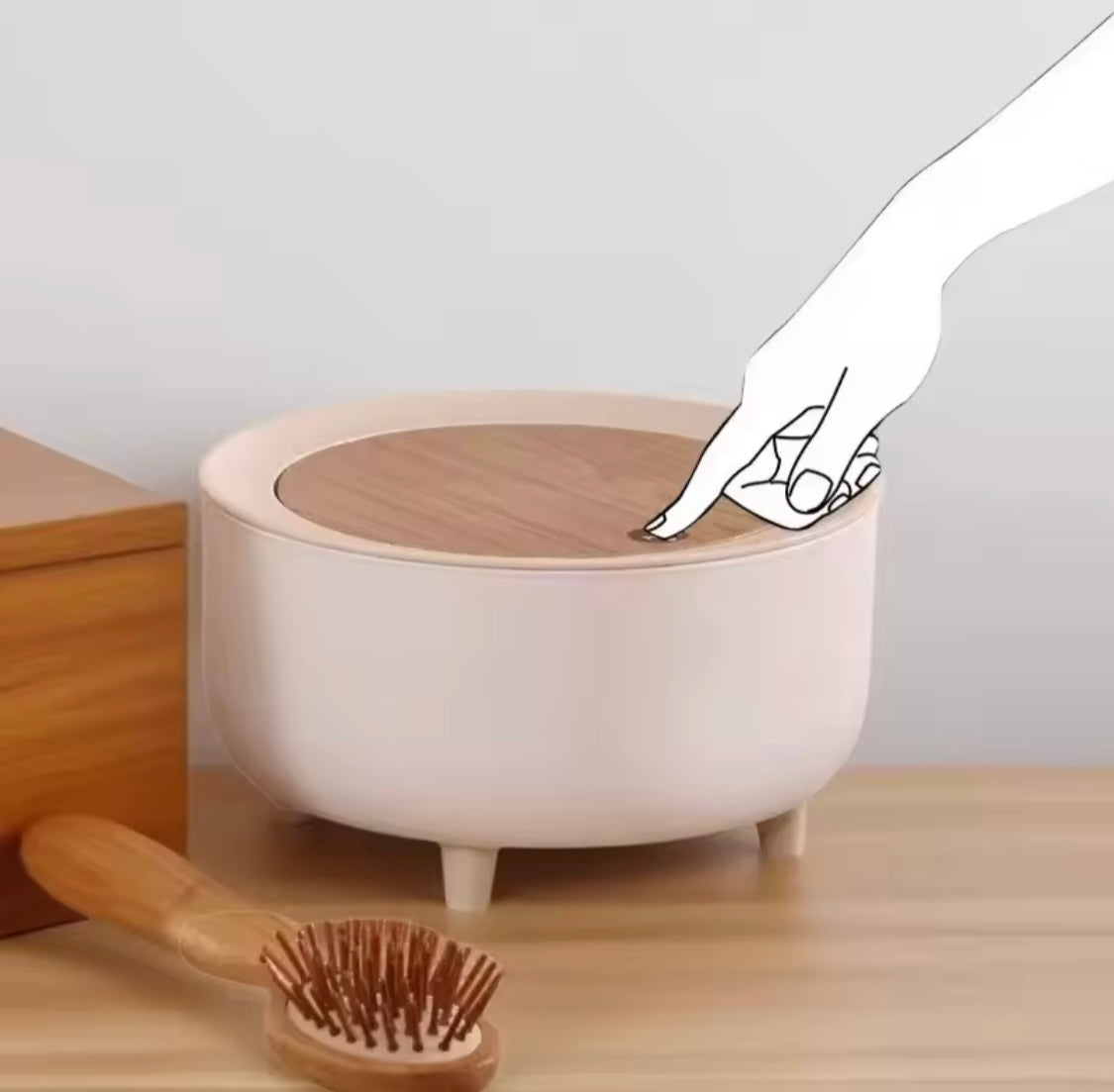 Nordic Press Desktop Trash Can, Creative Desktop Dust Bin, Bedroom Bedside Trash Can With Lid Nordic Press Desktop Trash Can, Creative Desktop Dust Bin, Bedroom Bedside Trash Can With Lid